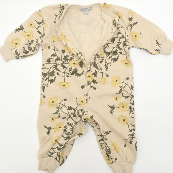 オーガニックコットン ベビー 裏起毛 スウェット カバーオールPrint
