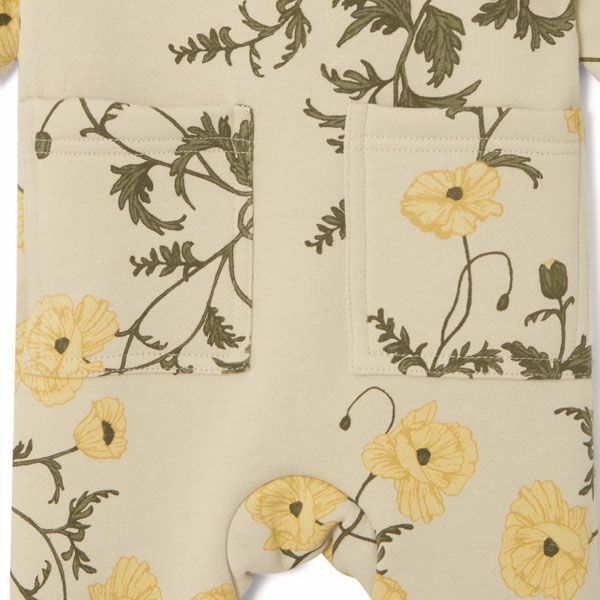 オーガニックコットン ベビー 裏起毛 スウェット カバーオールPrint