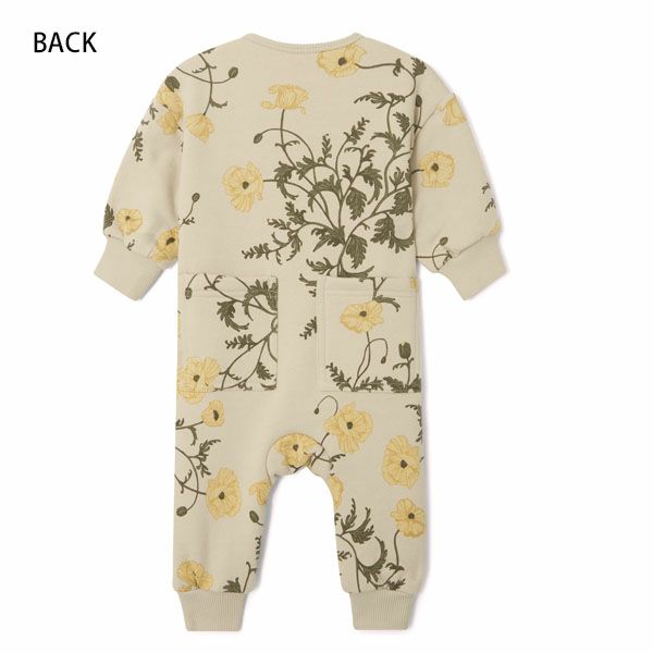 オーガニックコットン ベビー 裏起毛 スウェット カバーオールPrint