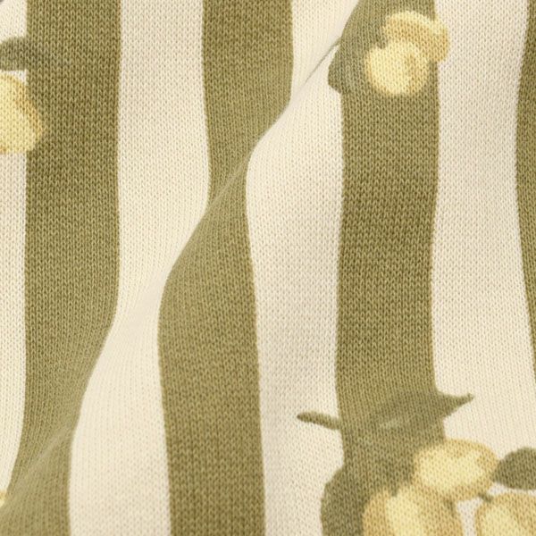 オーガニックコットン ベビー 裏起毛 スウェット カバーオールStripe