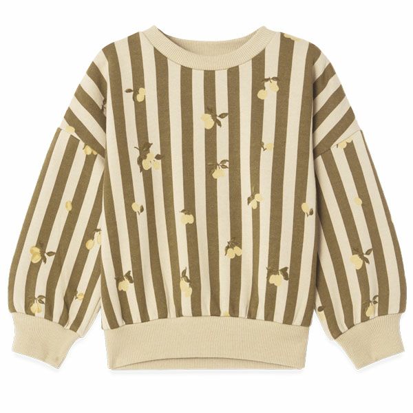 オーガニックコットン ベビー 裏起毛 スウェットシャツ Stripe