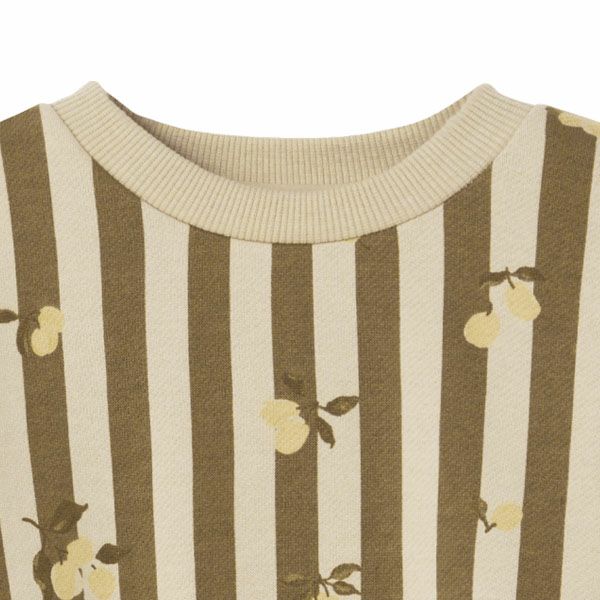 オーガニックコットン ベビー 裏起毛 スウェットシャツ Stripe