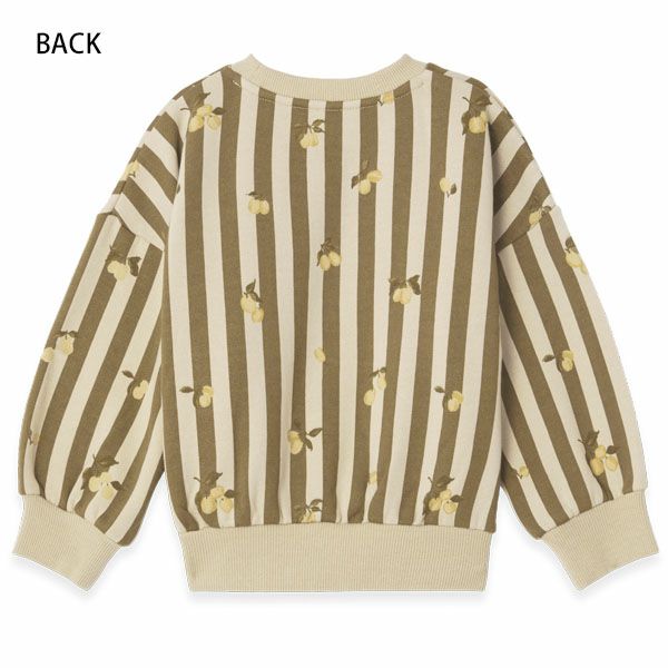 オーガニックコットン ベビー 裏起毛 スウェットシャツ Stripe