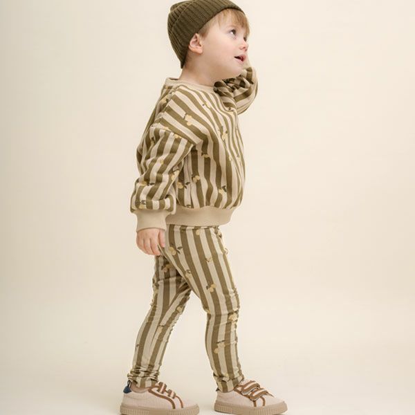 オーガニックコットン ベビー 裏起毛 スウェットシャツ Stripe