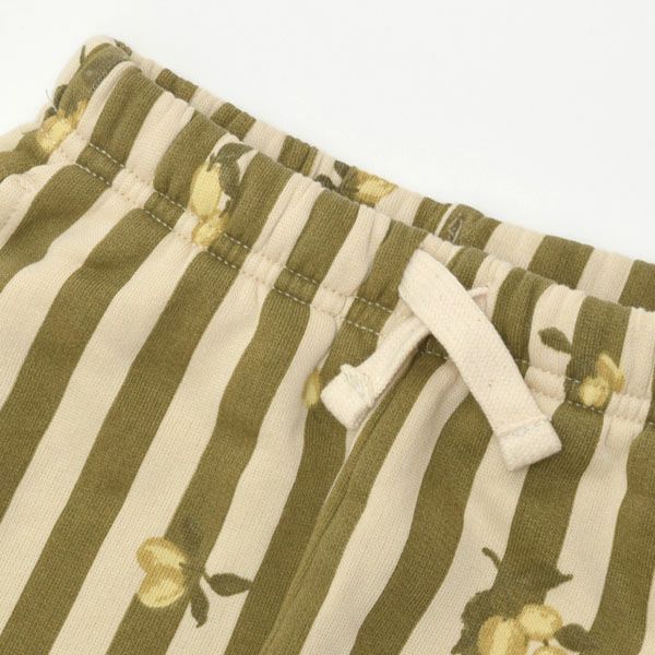 オーガニックコットン ベビー 裏起毛 スウェットパンツ Stripe