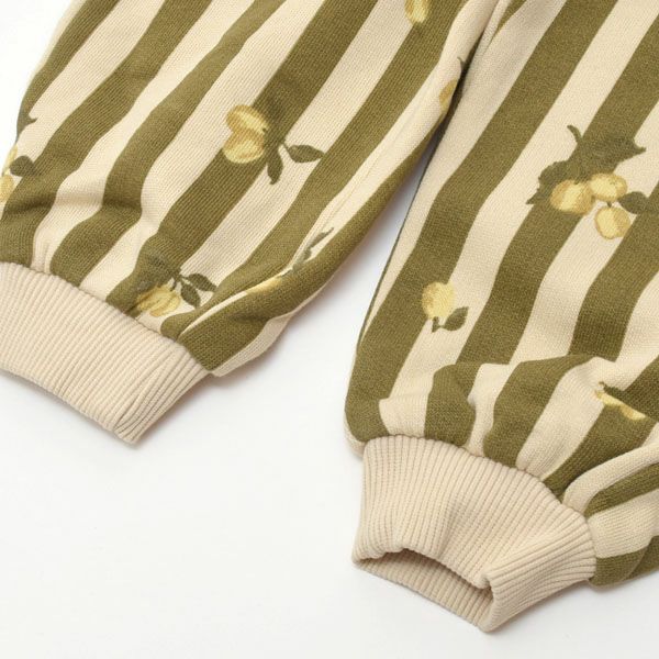 オーガニックコットン ベビー 裏起毛 スウェットパンツ Stripe