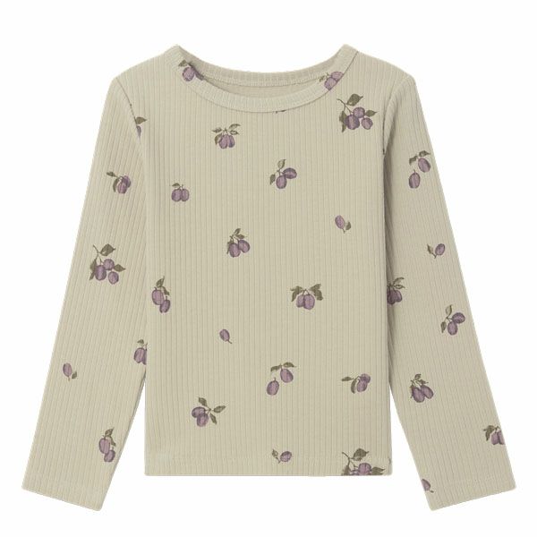 オーガニックコットン キッズ リブロングスリーブTシャツ
