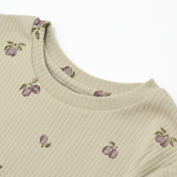 オーガニックコットン キッズ リブロングスリーブTシャツ