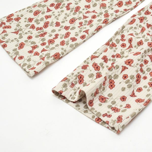 オーガニックコットン キッズ リブキックフレアレギンス