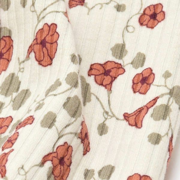 オーガニックコットン キッズ リブキックフレアレギンス