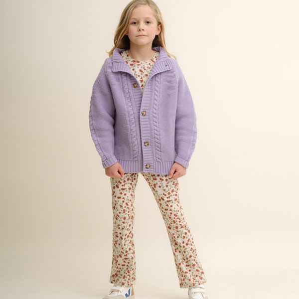 オーガニックコットン キッズ リブキックフレアレギンス