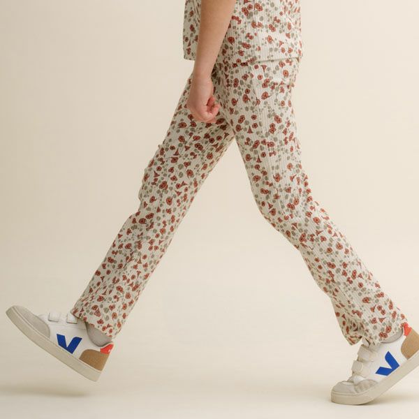 オーガニックコットン キッズ リブキックフレアレギンス