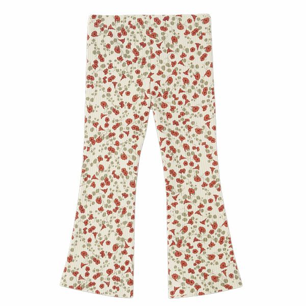 オーガニックコットン キッズ リブキックフレアレギンス