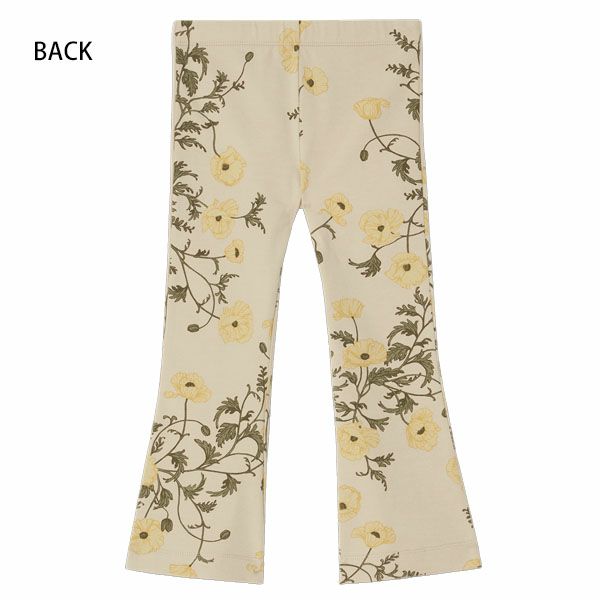 オーガニックコットン キッズ ジャージーキックフレアレギンス