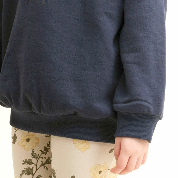 オーガニックコットン キッズ 裏起毛 スウェットシャツ Embroidery
