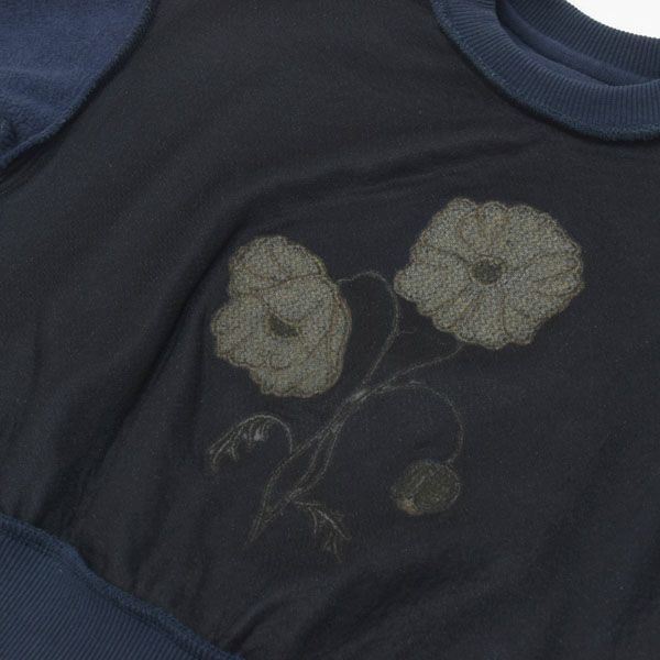 オーガニックコットン キッズ 裏起毛 スウェットシャツ Embroidery