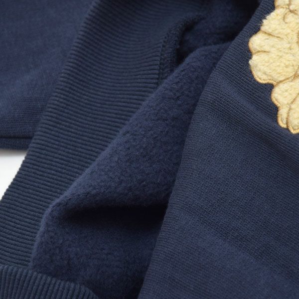 オーガニックコットン キッズ 裏起毛 スウェットシャツ Embroidery