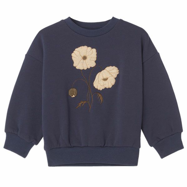 オーガニックコットン キッズ 裏起毛 スウェットシャツ Embroidery