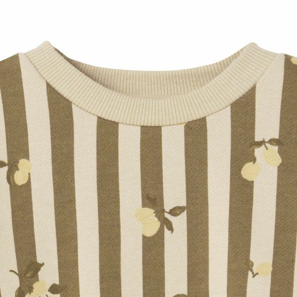オーガニックコットン キッズ 裏起毛 スウェットシャツ Stripe