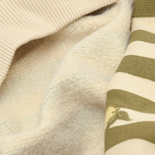 オーガニックコットン キッズ 裏起毛 スウェットシャツ Stripe