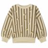 オーガニックコットン キッズ 裏起毛 スウェットシャツ Stripe