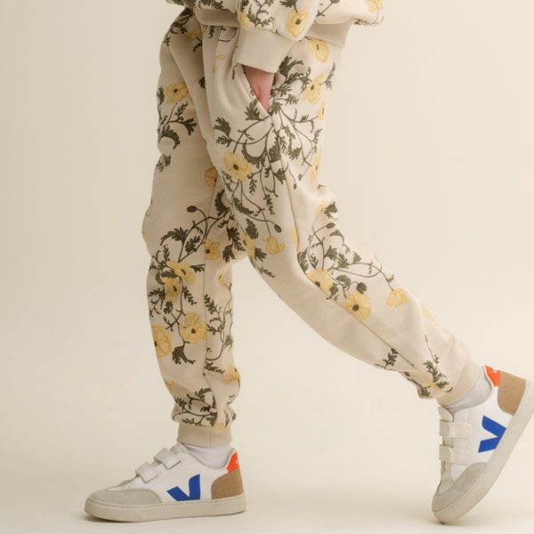 オーガニックコットン キッズ 裏起毛 スウェットパンツ Print