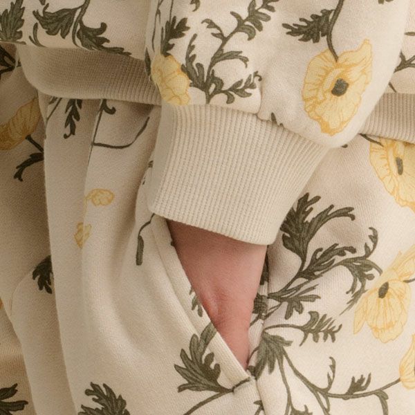 オーガニックコットン キッズ 裏起毛 スウェットパンツ Print