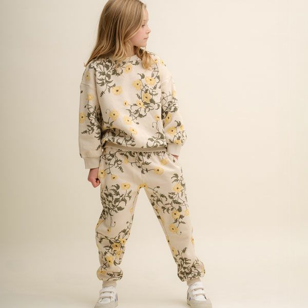 オーガニックコットン キッズ 裏起毛 スウェットパンツ Print