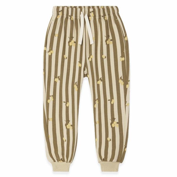 オーガニックコットン キッズ 裏起毛 スウェットパンツ Stripe