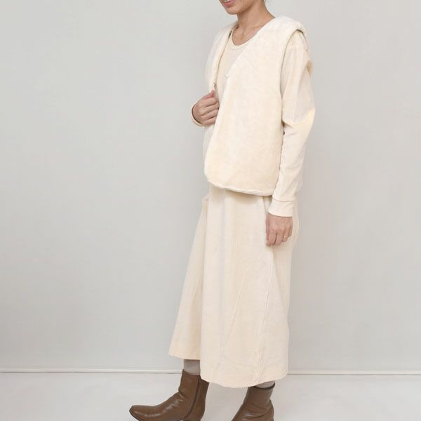 オーガニックコットン ベロアリラクシングワンピース