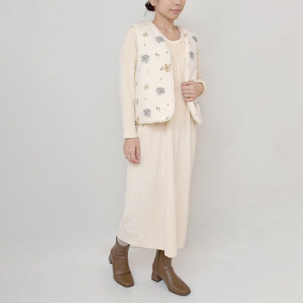 オーガニックコットン ベロアリラクシングワンピース