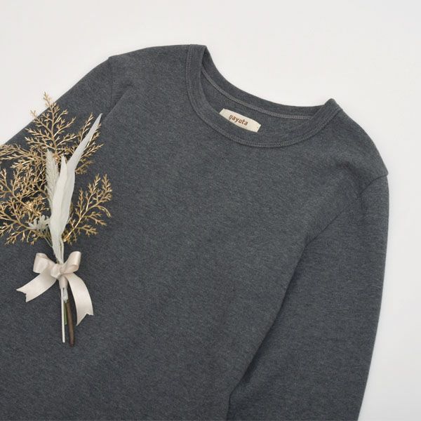 オーガニックコットン クルーネック スムースT(長袖)