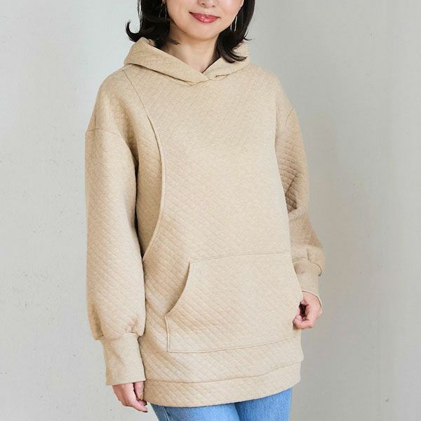 オーガニックコットン キルトパーカー