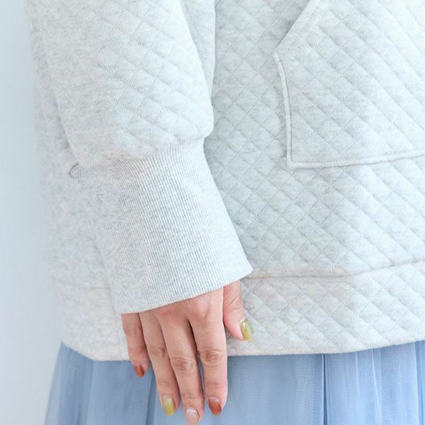 オーガニックコットン キルトパーカー