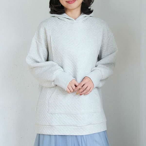 オーガニックコットン キルトパーカー