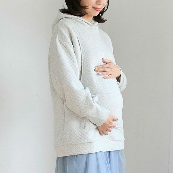 オーガニックコットン キルトパーカー