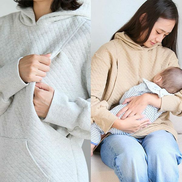 オーガニックコットン キルトパーカー