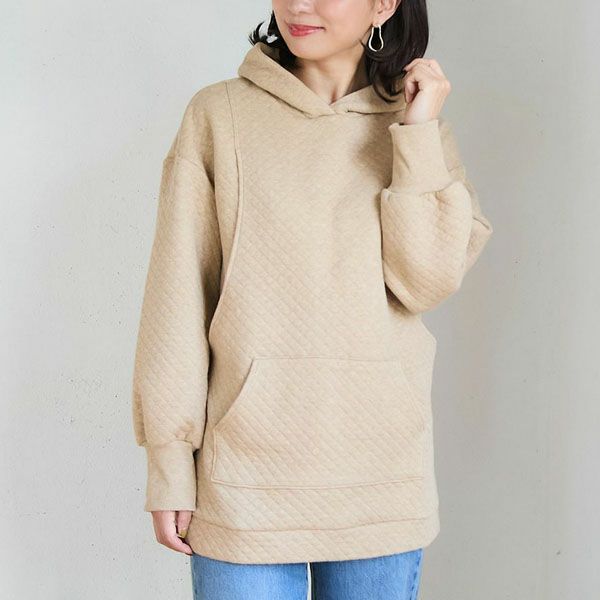 オーガニックコットン キルトパーカー