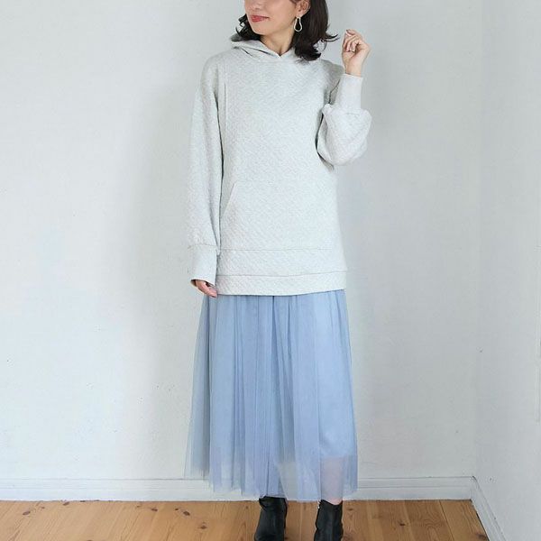 オーガニックコットン キルトパーカー