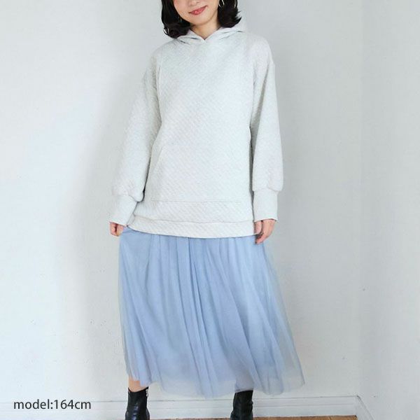 オーガニックコットン キルトパーカー