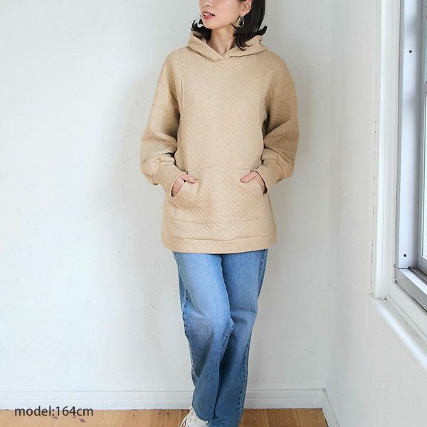 オーガニックコットン キルトパーカー