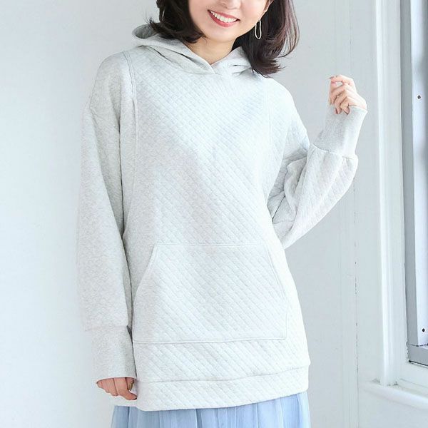 オーガニックコットン キルトパーカー