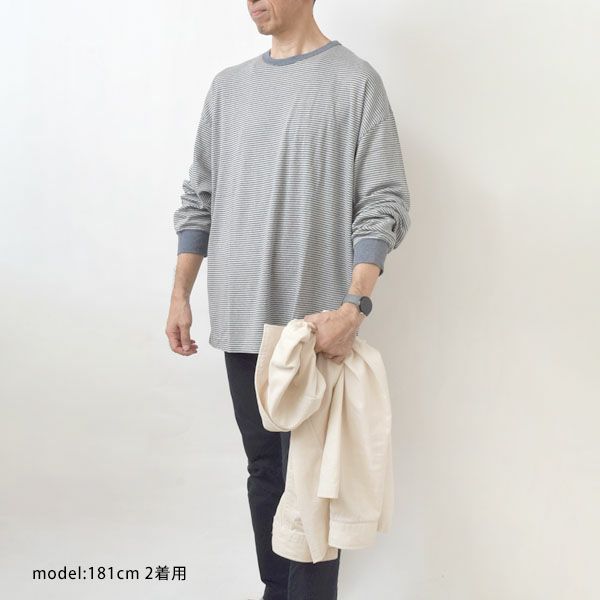 オーガニックコットン VERY SOFT BORDER LONG TEE