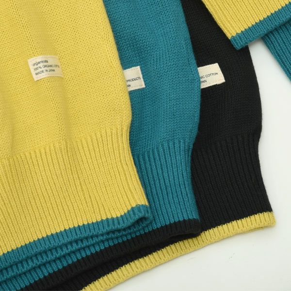 オーガニックコットン LINKING CREWNECK SWEATER