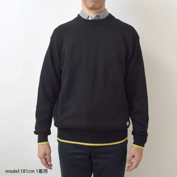 オーガニックコットン LINKING CREWNECK SWEATER