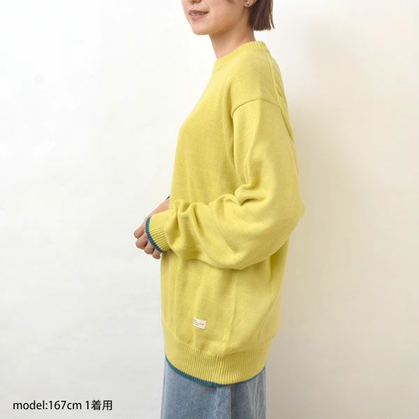 オーガニックコットン LINKING CREWNECK SWEATER