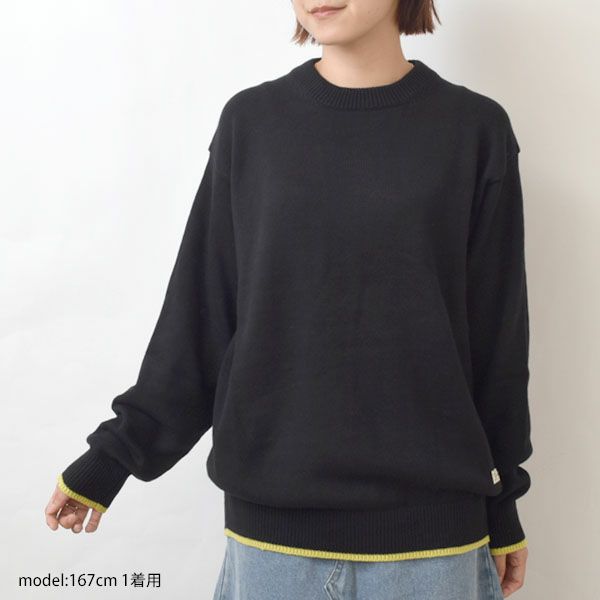 オーガニックコットン LINKING CREWNECK SWEATER