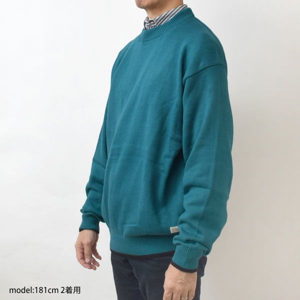 オーガニックコットン LINKING CREWNECK SWEATER
