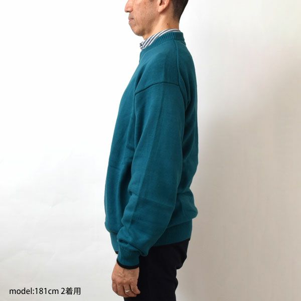 オーガニックコットン LINKING CREWNECK SWEATER