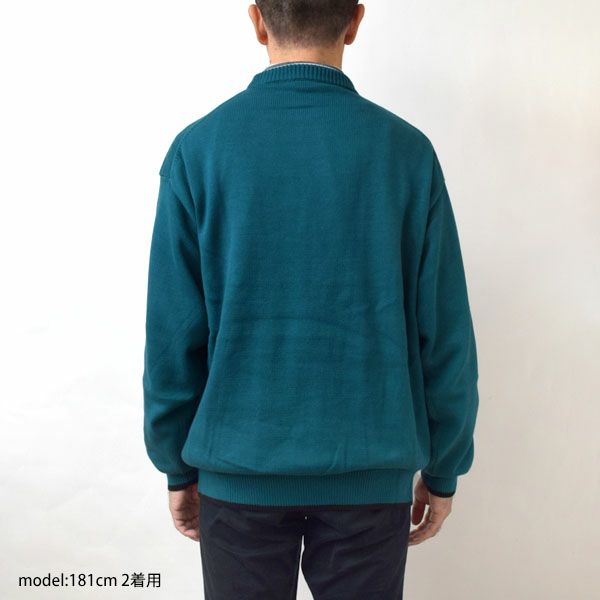 オーガニックコットン LINKING CREWNECK SWEATER